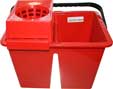 Dubbele mopemmer syr 2x5 ltr. rood